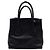 Prada Tote e borsa a tracolla in vitello laccato nero - vista 4