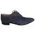 Autre Marque Scarpe Oxford Carvil in Camoscio Blu Navy Blu scuro