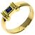 Anello stacking Tiffany & Co. in oro giallo 18K con zaffiri - vista 2