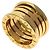 Bulgari Anello Bvlgari B-zero1 a 4 bande in oro giallo 18K