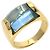 Bulgari Bvlgari Tronchetto Ring mit blauem Topas - Ansicht 2