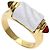 Bulgari Anello Bvlgari Tronchetto in peridoto e tormalina rosa, oro giallo 18K