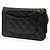 Wallet On Chain Portafoglio Chanel Black CC in agnello trapuntato con catena Nero - vista 2