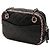Chanel Black CC Camera Bag aus Tweed und gestepptem Lammfell mit eleganter Borte und Frontreißverschluss Schwarz - Ansicht 2
