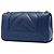 Chanel Blue Medium Chevron Metallic Sheepskin Vintage Mademoiselle Flap - vista 2