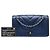 Chanel Blue Medium Chevron Metallic Sheepskin Vintage Mademoiselle Flap - vista 7