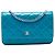Wallet On Chain Portafoglio con catena Chanel Blue CC Quilted Patent