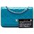 Wallet On Chain Portafoglio con catena Chanel Blue CC Quilted Patent - vista 7