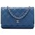 Chanel Blue CC gestepptes Caviar Wallet on Chain Blau