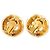Orecchini a cerchio Chanel Gold CC placcati in oro D'oro - vista 2