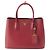 Prada Red Medium Saffiano Cuir Double Satchel Rosso Bordò