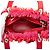 Lady Dior in tweed rosso misura Medium con frange e strass - vista 4