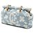 Borsa a Spalla Chanel Blue CC Clover Printed Canvas Blu chiaro - vista 2