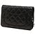 Cartera Chanel Black CC Quilted Lambskin Wallet On Chain Negro - vista 2