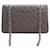 Chanel Gray Medium Classic Lambskin Double Flap Castaño Gris antracita - vista 4