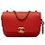 Chanel Rot gestepptes Kalbsleder mit Multi-Pouching-Klappe