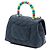 Chanel Blue Extra Mini gestepptes Lammleder Rainbow Coco Top Handle Tasche Blau Marineblau - Ansicht 2