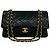 Chanel Black Medium Classic Lambskin Double Flap Nero