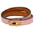 Bracelet Kelly Double Tour en cuir Swift rose Hermès  - vue 1