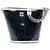 Sac seau Chanel Black Small en PVC et veau froissé Camellia Coco Noir