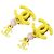 Orecchini a clip Chanel Yellow CC in resina con perline Giallo