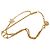 Bracciale a doppia catena Dior Gold placcato oro e strass con charm a cuore Petit CD Logo D'oro