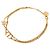Bracciale a doppia catena Dior Gold placcato oro e strass con charm a cuore Petit CD Logo D'oro - vista 3
