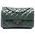 Chanel Green Quilted Patent Reissue 2.55 Double Compartment Single Flap 224 Verde Verde scuro