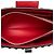 Clutch Elektra con chiusura a turnover in pelle di vitello borchiata rossa Prada Rosso - vista 4