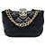 Borsa Hobo Chanel Black CC in agnello trapuntato con catena Nero
