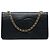 Wallet On Chain Portafoglio con Catena Chanel Black CC Caviar Nero