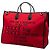 Gucci Red 100th Anniversary Filz-Einkaufstasche mit Kalbslederbesatz und Script-Logo Rot - Ansicht 2