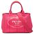 Prada Pink Small Canvas Canapa Logo Tote