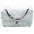 Chanel Blue CC gesteppter Denim Jungle Jeans Flap Blau Hellblau