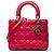 Dior Red Medium Lambskin Cannage Lady Dior