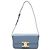 Céline Borsa a tracolla Celine Triomphe Claude in pelle di vitello lucida blu Blu chiaro
