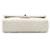 Chanel White Medium Classic Lambskin Double Flap Bianco Bianco sporco - vista 3