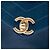 Chanel Blue Small Chevron Lambskin Stitched Envelope Flap Blu navy - vista 5