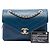 Chanel Blue Small Chevron Lambskin Stitched Envelope Flap Blu navy - vista 7