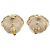Orecchini Chanel Gold CC Camelia placcati oro con chiusura a perno D'oro - vista 2