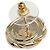 Orecchini Chanel Gold CC Camelia placcati oro con chiusura a perno D'oro - vista 3