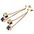 Orecchini Louis Vuitton Gold Gold Plated Strass Gamble Drop Push Back D'oro