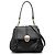 Chloé Penelope Soft Satchel em couro de vitelo de grão pequeno preto