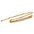 Cinturón de cadena Triple CC chapado en oro Chanel Gold Dorado