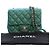 Chanel Green Mini Square Classic Iridescent Lambskin Single Flap Verde - vista 15