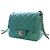 Chanel Green Mini Square Classic Iridescent Lambskin Single Flap Verde - vista 2