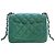 Chanel Green Mini Square Classic Iridescent Lambskin Single Flap Verde - vista 4