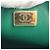Chanel Green Mini Square Classic Iridescent Lambskin Single Flap Verde - vista 8