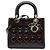 Lady Dior Cannage in vernice viola, misura Medium Porpora