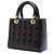 Lady Dior Cannage in vernice viola, misura Medium Porpora - vista 2